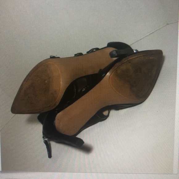 Nine West strappy booties stilettos black leather - Picture 7 of 8